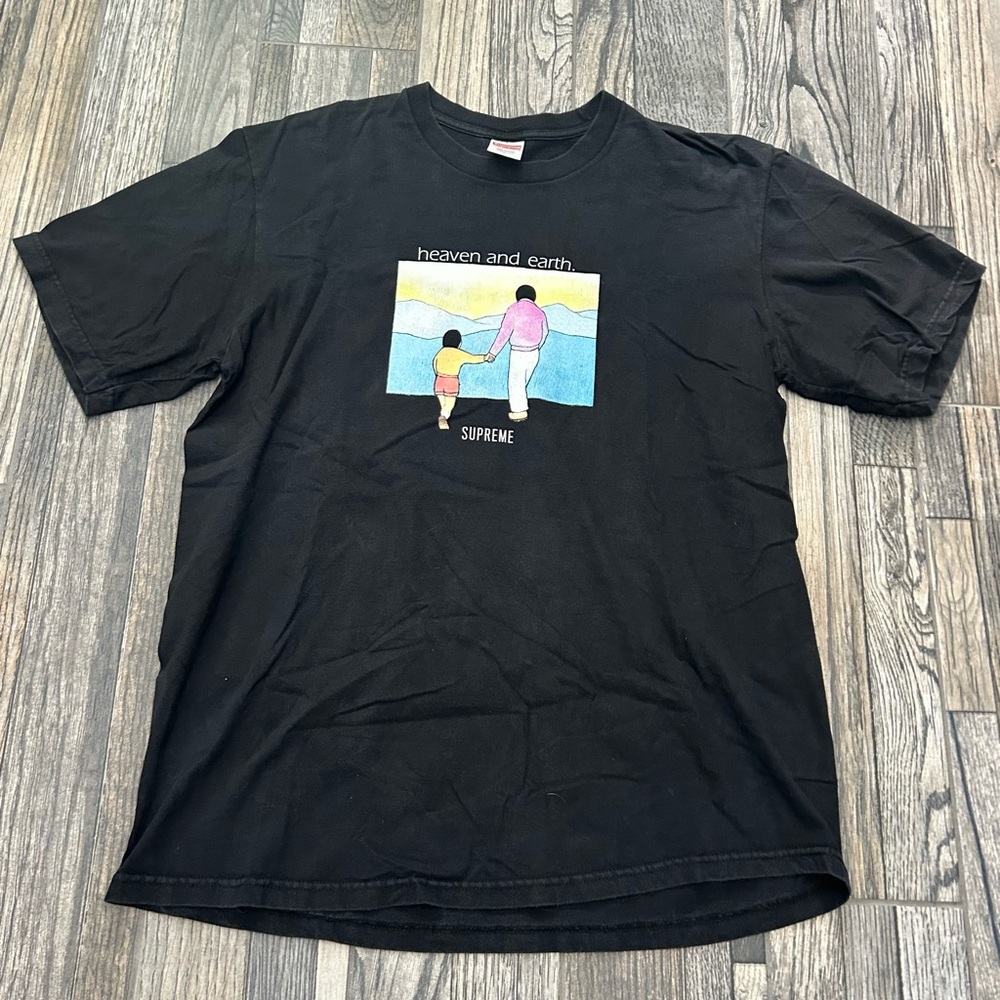 🔥🔥SUPREME‎ 2019 Heaven and Earth Graphic Streetwear Skate Tee - RARE - EUC